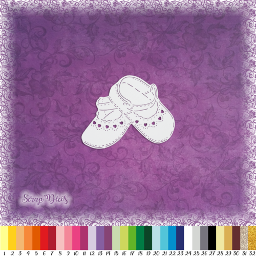 Decoupe Chaussons Bebe Enfant Naissance Scrapbooking Ref 1098 Un Grand Marche