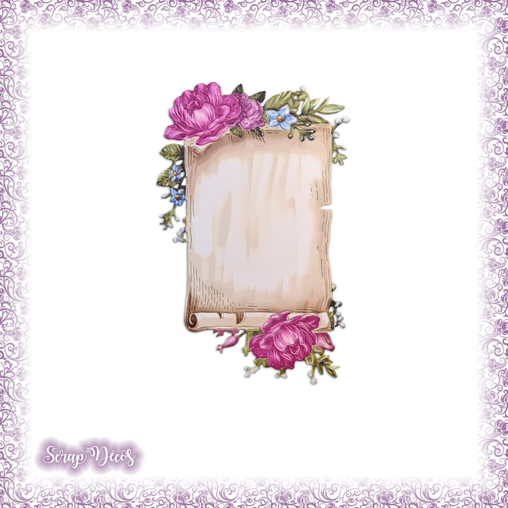 Decoupe Scrapbooking Parchemin Fleurs Message Mariage Naissance Anniversaire En Couleurs Ref 4272 Un Grand Marche