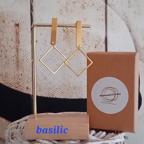 Boucles d'oreilles losange