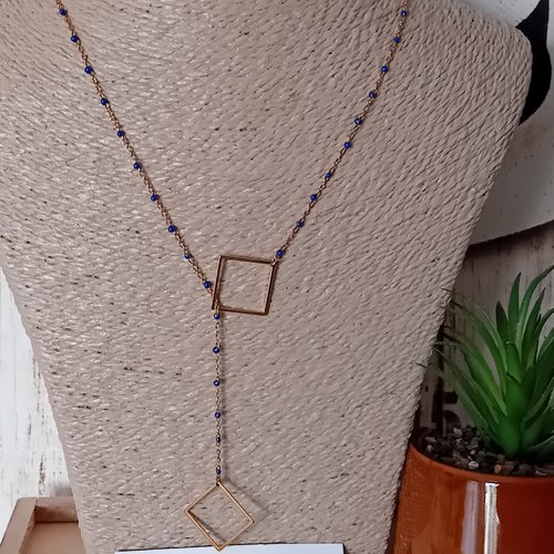 Collier sautoir 2 losanges