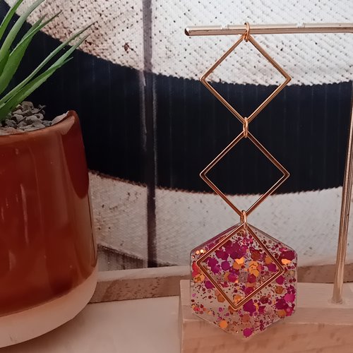 Collier pendentif epoxy