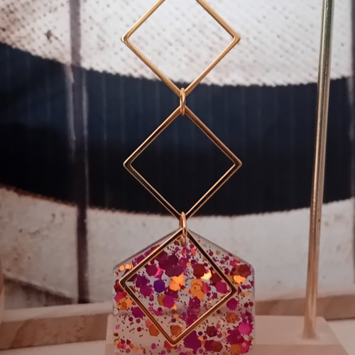 Collier et  pendentif grand losange
