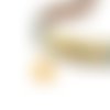1 perle passante chevron ethnique doré pour cordon plat 5mm en zamak, fabriquée en europe