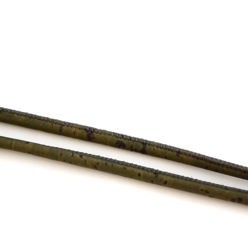 50 cm de cordon de liège rond 3mm kaki foncé
