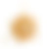 Grosses perles de rocaille 6/0 blanc, doré, orange ambré en verre 4mm