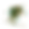 Grosses perles de rocaille turquoise vert doré en verre 4mm, 10 grammes