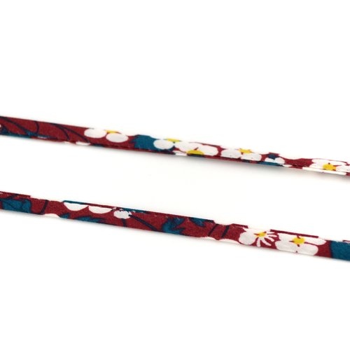 Cordon liberty mitsi e20 bleu marine bordeaux 1033/ 1 mètre