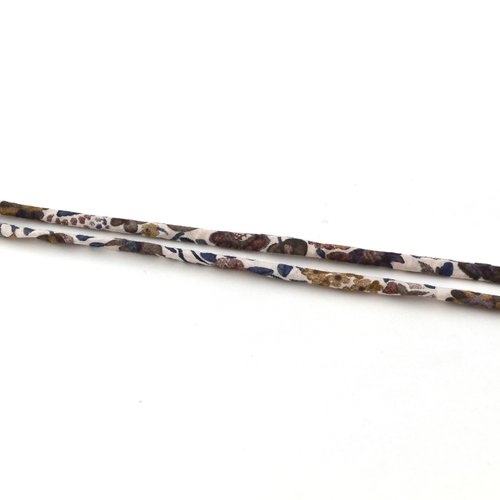 Cordon liberty kaylie sunshine f marron 4mm/ 1 mètre