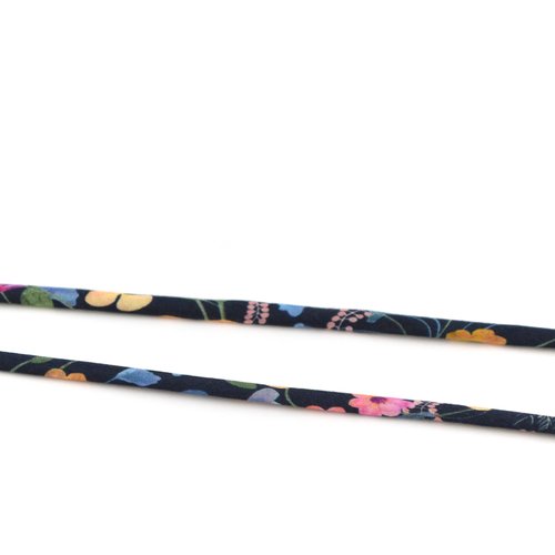 Cordon liberty aurora bleu marine 4mm