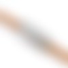 Barre passante bracelet argenté pour cordon 5mm en zamak
