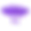50 perles toupies violet transparentes 8mm en plastique