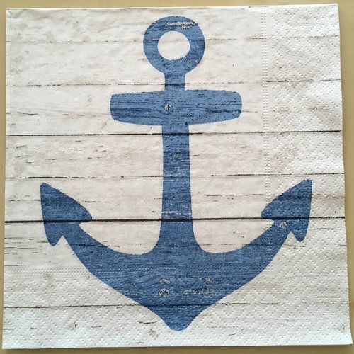 Serviette en papier "anchor sign white"