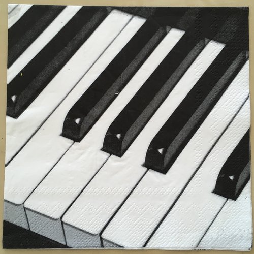 Serviette en papier «le piano»