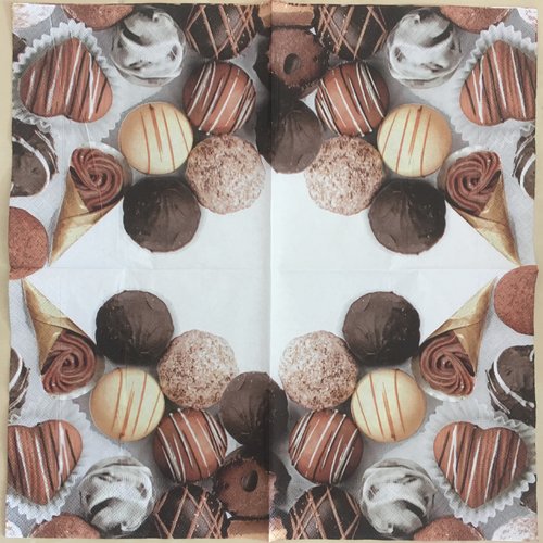 Serviette en papier «gourmandises au chocolat»