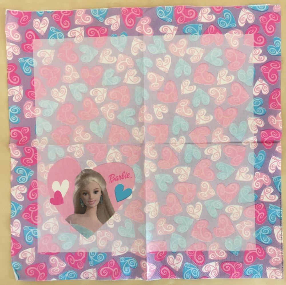 Grandes Serviettes en Papier Anniversaire Barbie