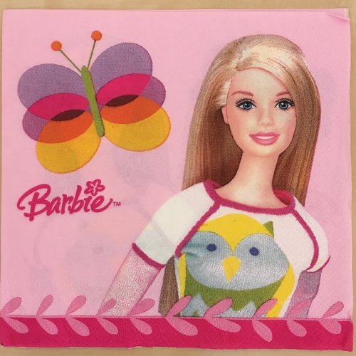 Serviette en papier «barbie»