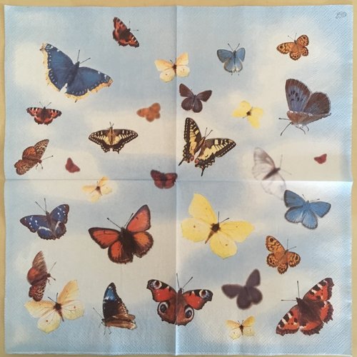 Serviette en papier "papillons"