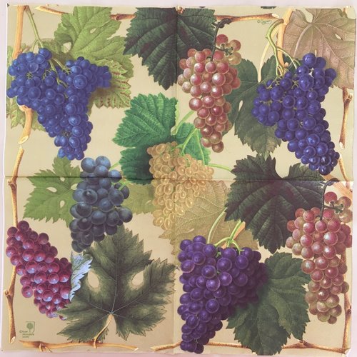 Serviette en papier «raisins multicolores»