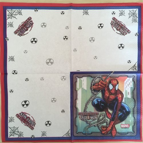 Serviette en papier «spider-man»