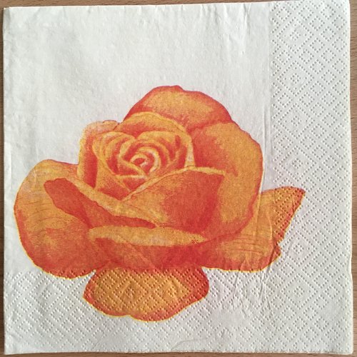 Serviette en papier "rose orange"