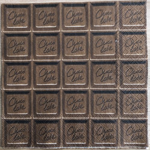 Serviette en papier "carrés de chocolat"