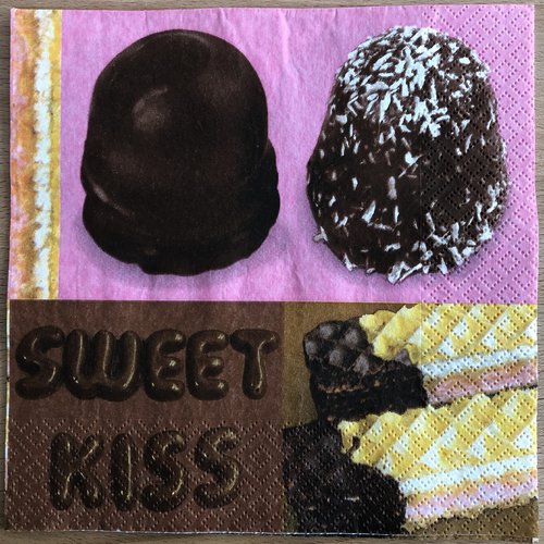 Serviette en papier "sweet kiss"