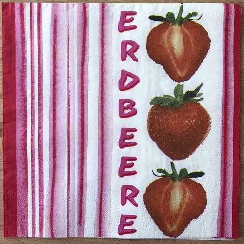 Serviette en papier "fraises"