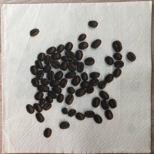 Serviette en papier "grains de café"