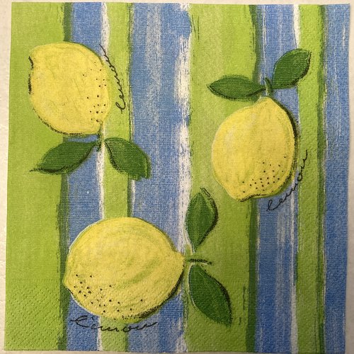 Serviette en papier "citrons"
