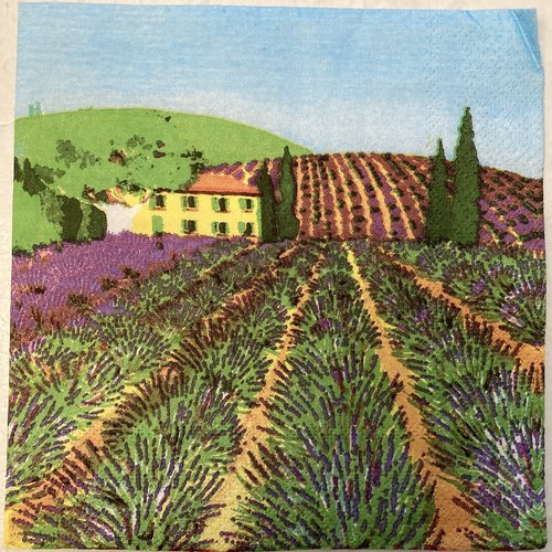 Serviette en papier "paysage de provence"