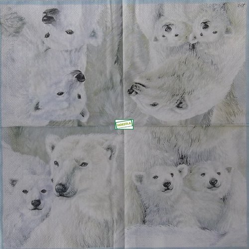 2 serviettes papier - autres animaux -32