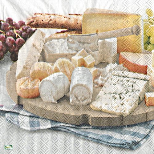2 serviettes papier - les fromages -6