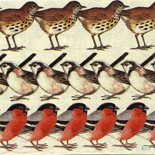 2 serviettes papier - les oiseaux-58