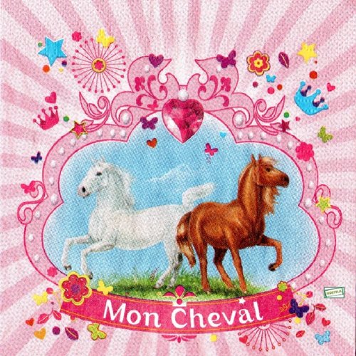 2 serviettes papier - les chevaux -39