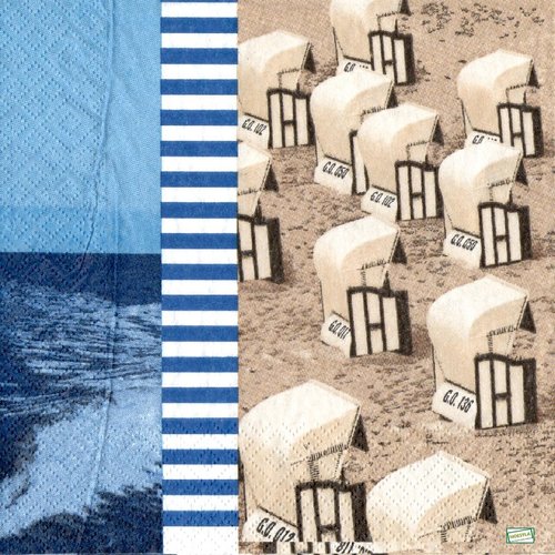2 serviettes papier - la mer -97