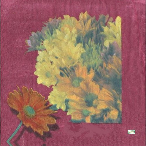 2 serviettes papier  mix de fleurs -83
