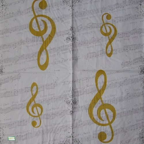 2 serviettes papier - musique -5