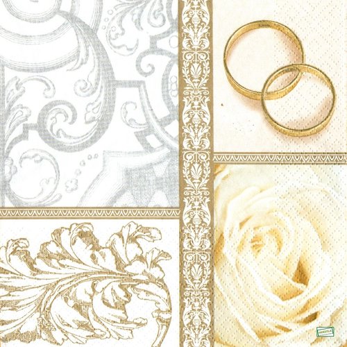 2 serviettes papier - mariage -7