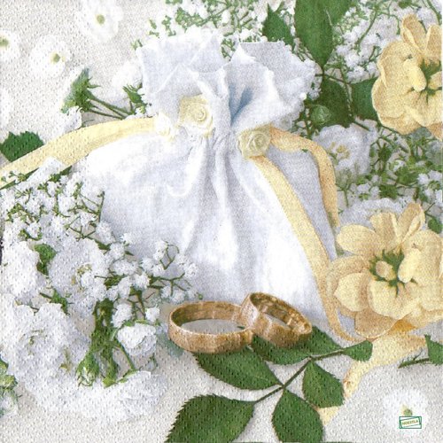 2 serviettes papier - mariage -10