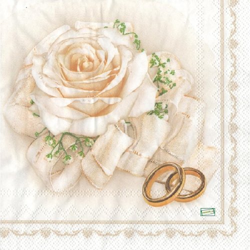 2 serviettes papier - mariage -19