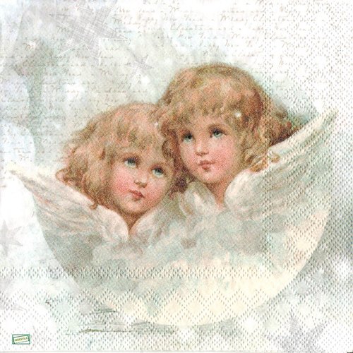 2 serviettes papier - les anges -16