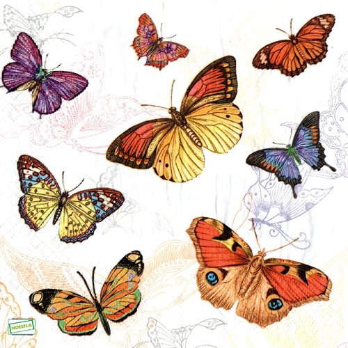 2 serviettes papier - insectes -71