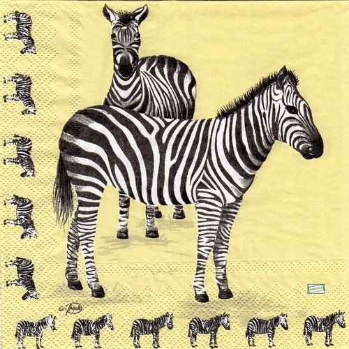 2 serviettes papier - animaux afrique -23