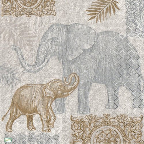 2 serviettes papier - animaux afrique -35