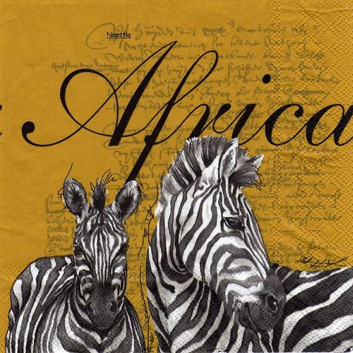 2 serviettes papier - animaux afrique -58
