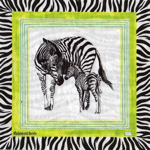 2 serviettes papier - animaux afrique -84
