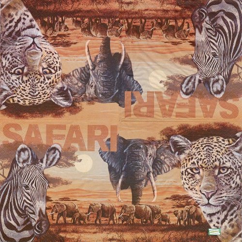 2 serviettes papier - animaux afrique -93