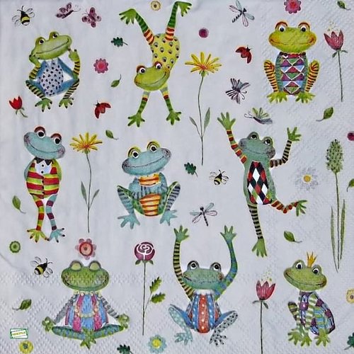 2 serviettes papier - autres animaux -8