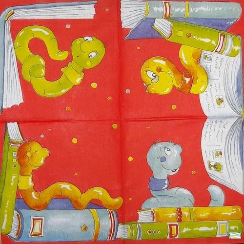 2 serviettes papier - autres animaux -16