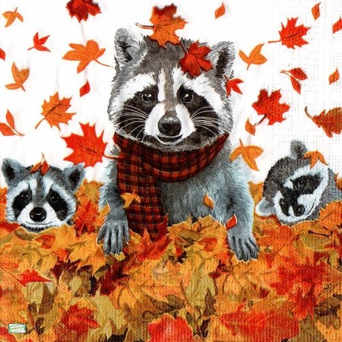 2 serviettes papier - autres animaux -45